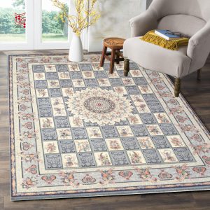 فرش ماشینی طرح فانوس متالیک 700شانه تراکم2100