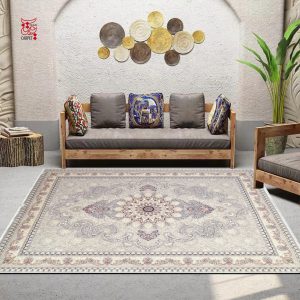 فرش ماشینی طرح چکامه سیلور 700شانه تراکم2100